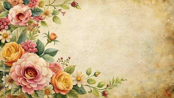 Obraz vintage flower background