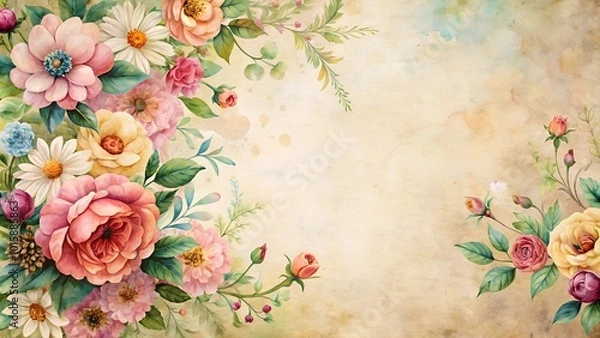 Obraz vintage flower background