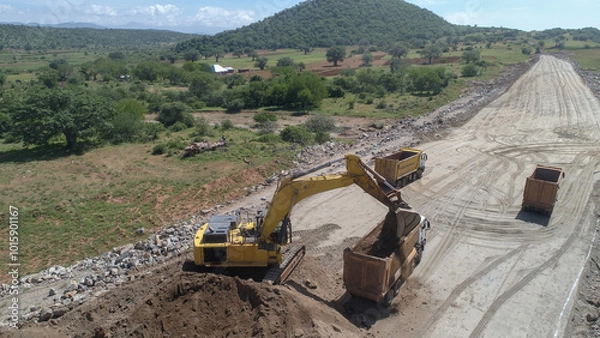 Obraz excavator at work