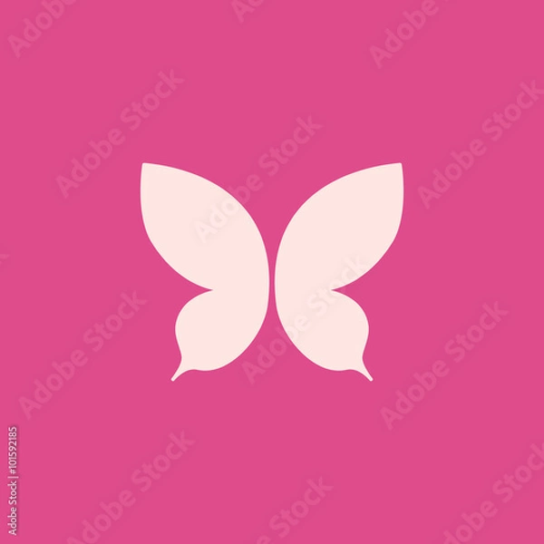 Fototapeta Simple Butterfly Icon