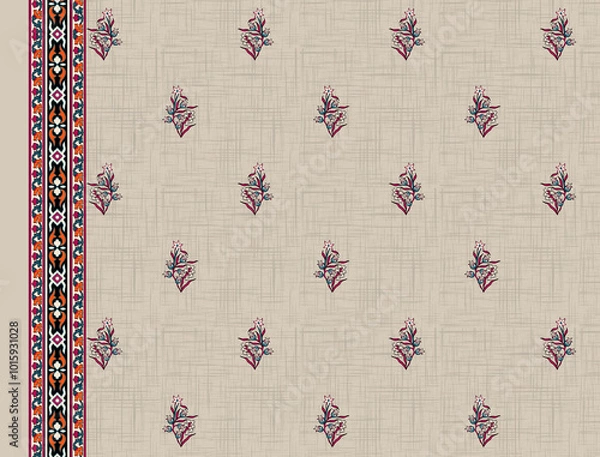 Fototapeta textile digital design art work allover and compose design art