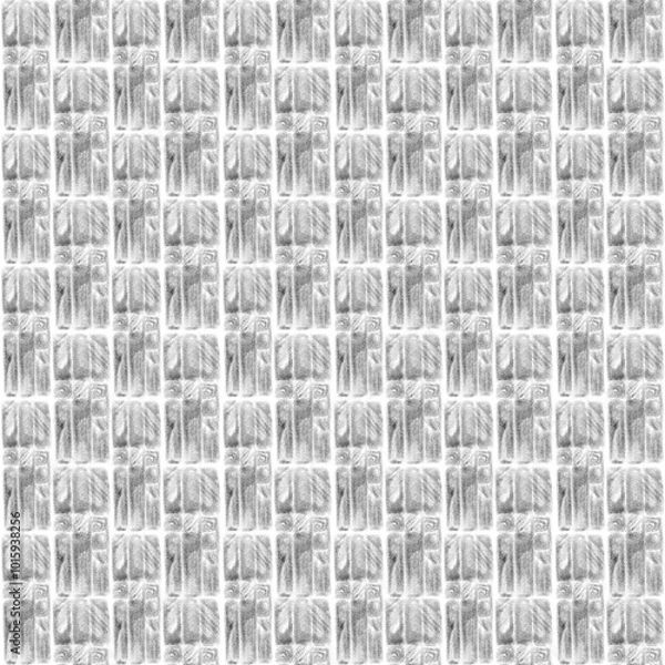 Fototapeta Charcoal graphitic black and white pattern - geometric tiles.
