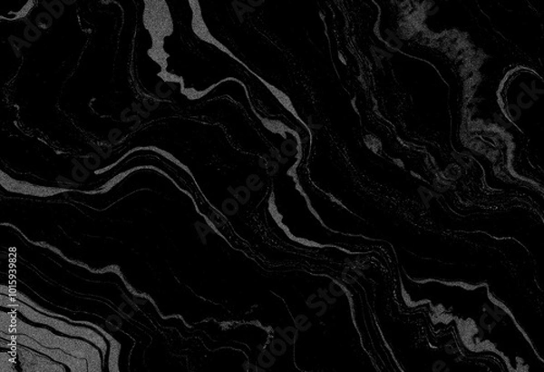 Fototapeta Marble black texture, wavy texture background	
