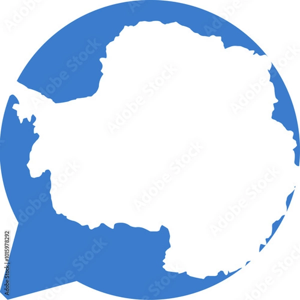 Obraz Chat Icon on ANTARCTICA Flag