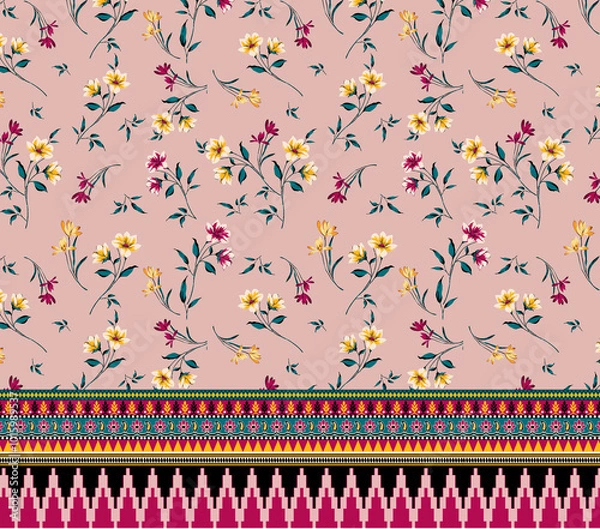 Fototapeta textile digital design art work allover and compose design art