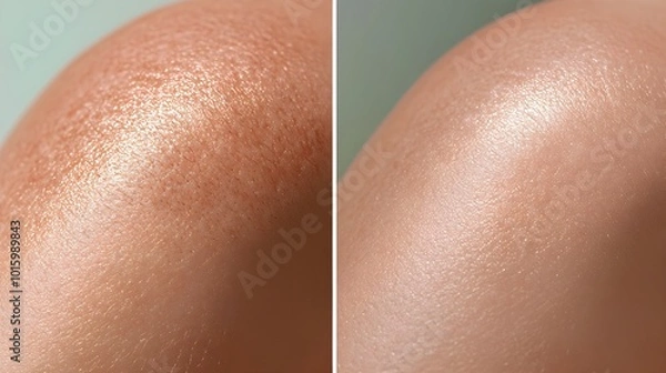 Fototapeta Shaving vs. waxing comparison, underarm hair removal, highlighting smoother skin post-wax, side-by-side views, close-up, Realistic Digital Rendering, High Resolution