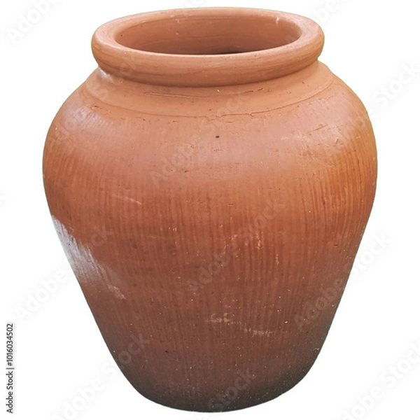 Obraz red brown clay pot isolated object