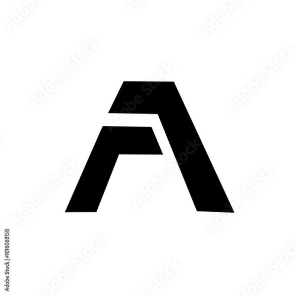 Obraz Simple letter A logo design,A template,icon A