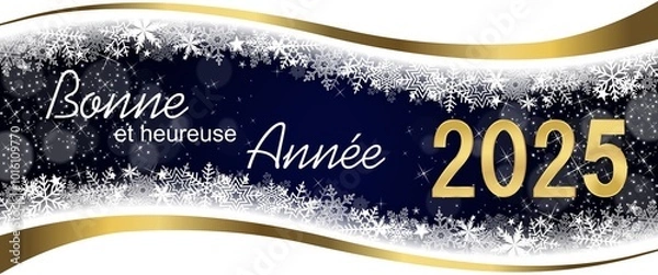Obraz Carte de vœux Bonne Année 2025