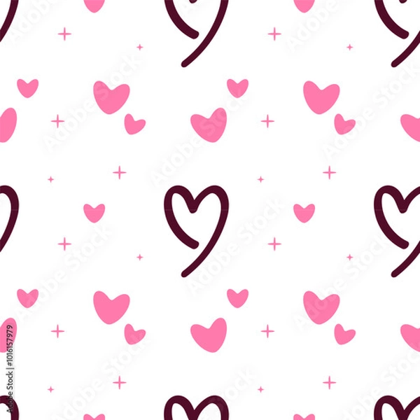 Fototapeta valentines day pattern