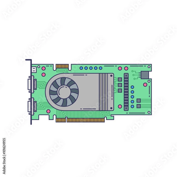 Obraz Art Flat Video Card