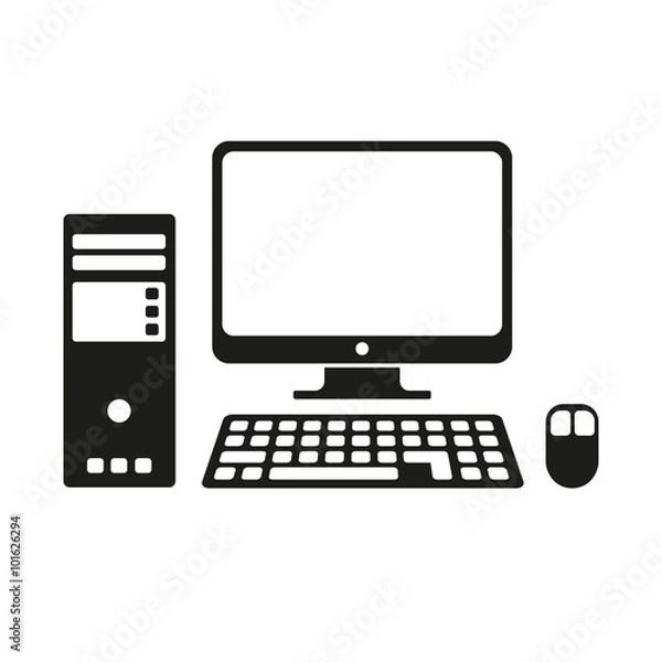 Obraz Computer icon flat vector illustration