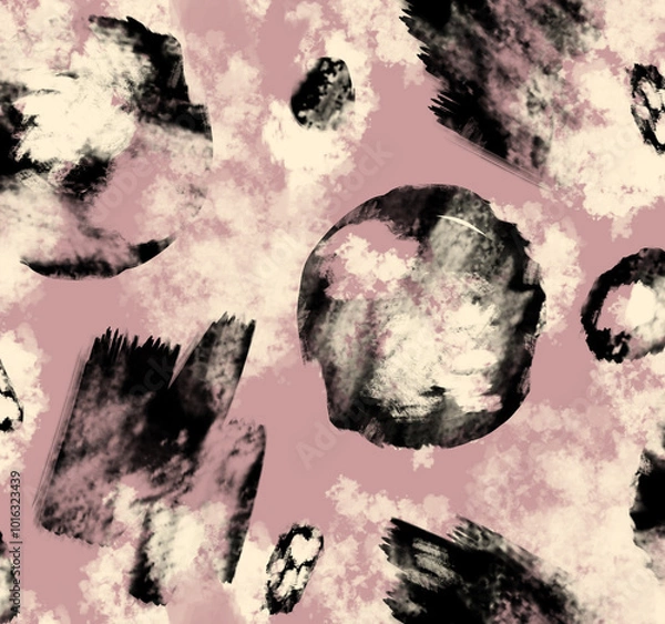 Obraz Seamless tissue pattern, brush strokes print.