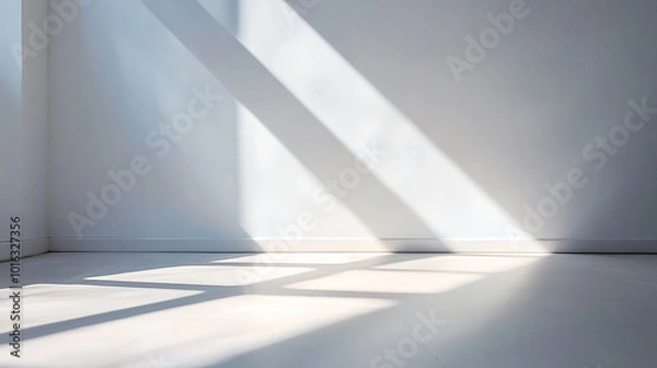 Fototapeta シンプルな部屋に差し込む自然光