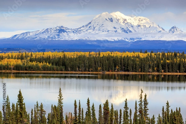 Obraz Fall colors in Willow Lake, Alaska