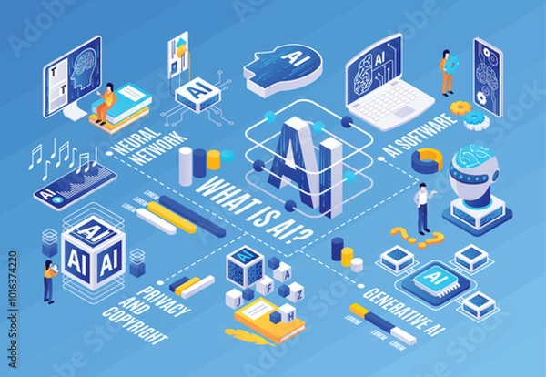 Obraz Artificial Intelligence Concepts and Applications Illustration