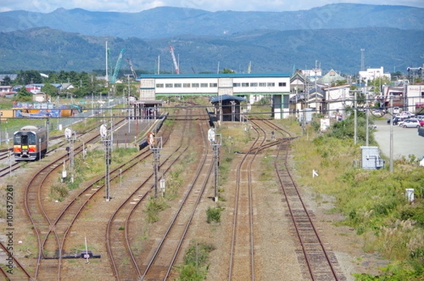 Obraz 長万部駅俯瞰