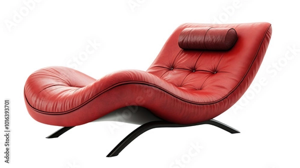Fototapeta Sleek and contemporary furniture piece,such as a table,chair,or cabinet,isolated on a plain white background for product display,advertising,or branding purposes.