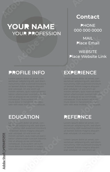 Obraz Resume, CV Design