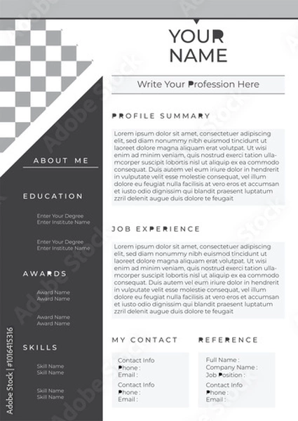 Obraz CV Design, A4 template