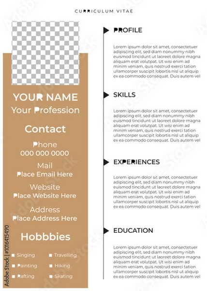 Obraz CV design, work resume