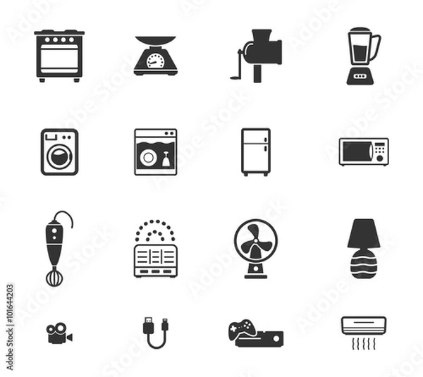 Obraz Home applicances simply icons