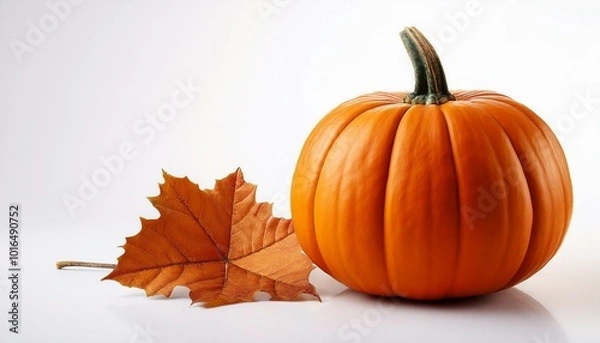 Fototapeta pumpkin on white background