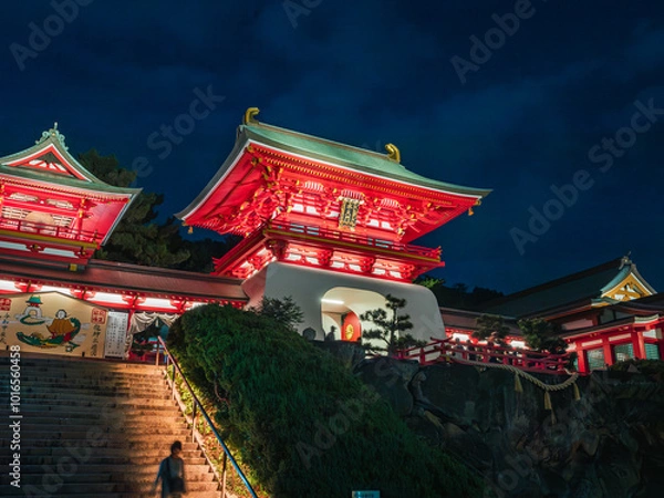 Fototapeta 夜の赤間神宮