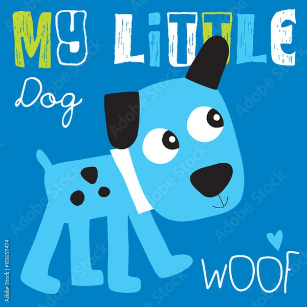 Obraz my little dog vector illustration