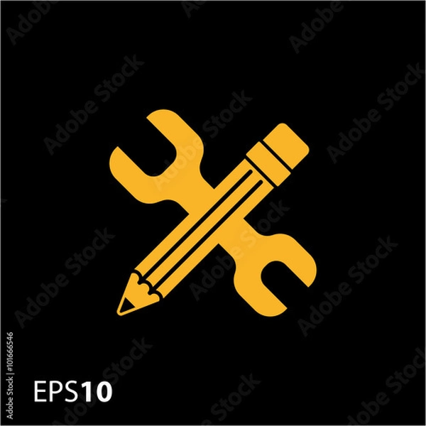 Fototapeta Edit settings icon for web and mobile