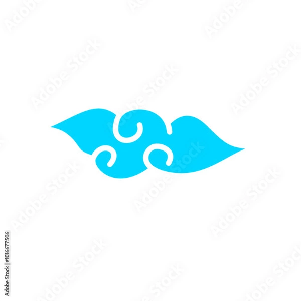 Obraz Set of abstract cluods, chinese style elements.