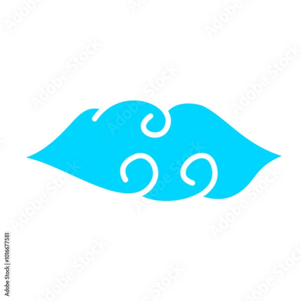 Obraz Set of abstract cluods, chinese style elements.