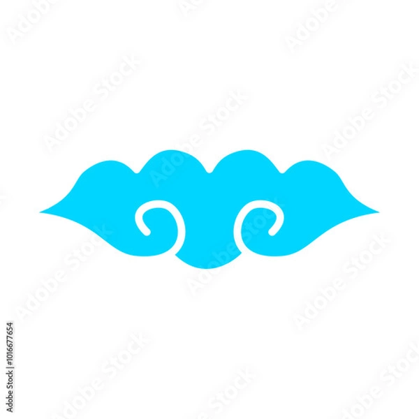 Fototapeta Set of abstract cluods, chinese style elements.