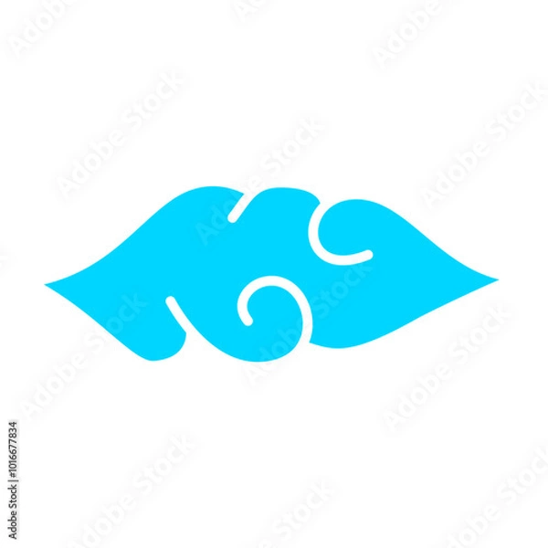 Fototapeta Set of abstract cluods, chinese style elements.