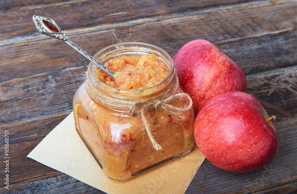 Obraz Applesauce smoothie with lemon and apple fruit