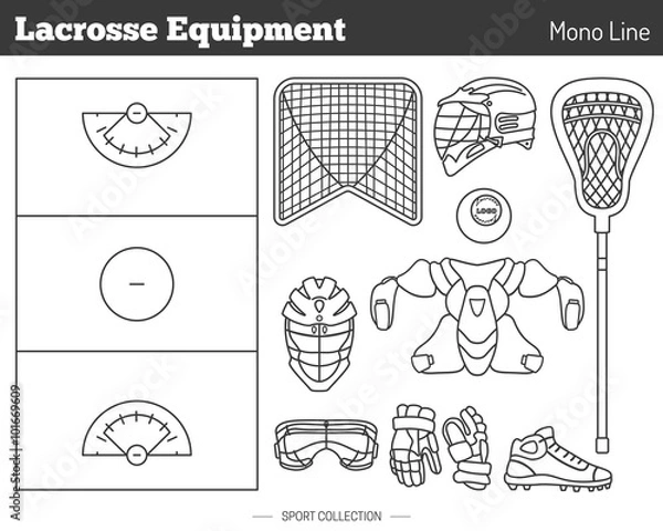 Obraz Vector lacrosse game design elements