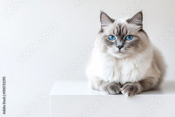 Fototapeta Ragdoll Cat Portrait.