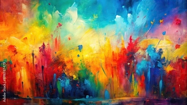 Obraz Abstract colorful painting