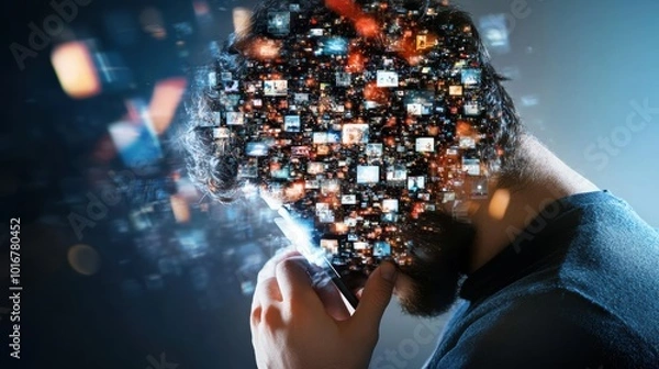 Obraz The Struggle with Social Media Addiction