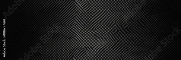 Fototapeta Abstract dark carbon fiber background with geometric grid pattern