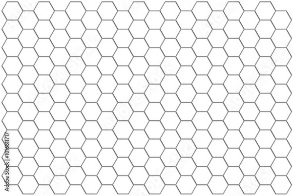 Fototapeta hexagon geometric pattern. seamless hex background. abstract honeycomb cell. vector illustration. design for the background flyers, ad honey, fabric, clothes, texture, textile pattern