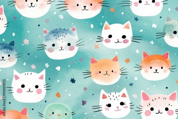 Obraz Cat pattern backgrounds mammal.