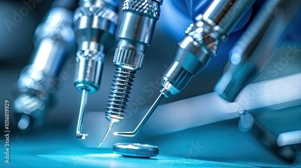 Obraz Close-up shots of medical devices and instruments