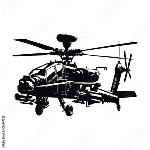 Fototapeta Attack Helicopter in Combat