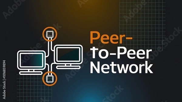 Fototapeta Peer-to-Peer Network