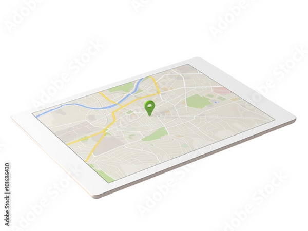 Obraz Tablet to display the map