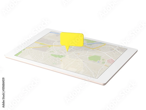 Obraz Tablet to display the map