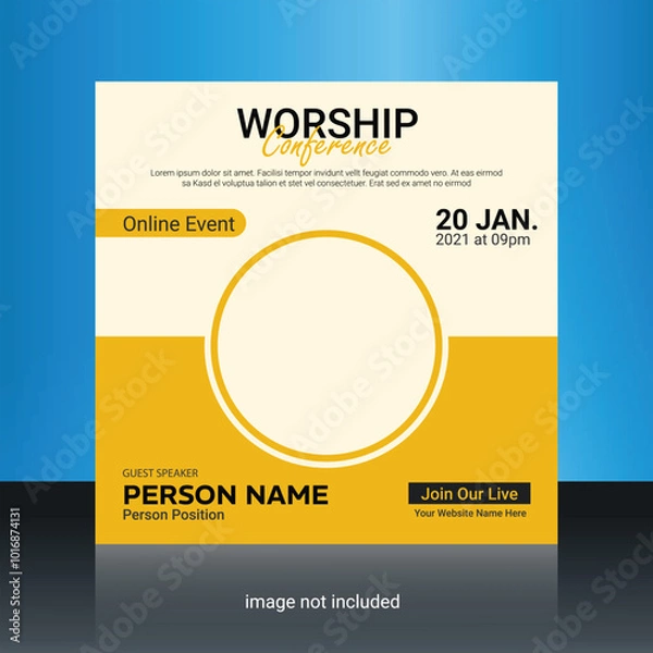 Obraz Business workshop social media post template