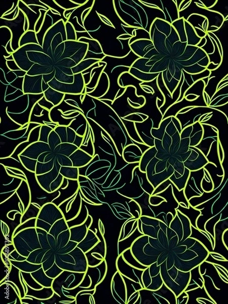 Fototapeta seamless floral pattern