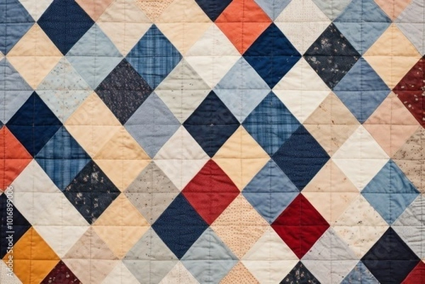Fototapeta Quilt sewing pattern patchwork.